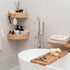 2 Pack GRANNY SAYS Wicker Corner Shower Caddy Hanging, Shower Shelf for Inside Showers, Adhesive Shelves for Bathroom