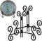 2 Pack 6 Inch Black Plate Stand Holder for Display, Foldable Iron Table Easel for Picture, Photo Frame, Decorative Plate