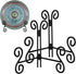 2 Pack 6 Inch Black Plate Stand Holder for Display, Foldable Iron Table Easel for Picture, Photo Frame, Decorative Plate