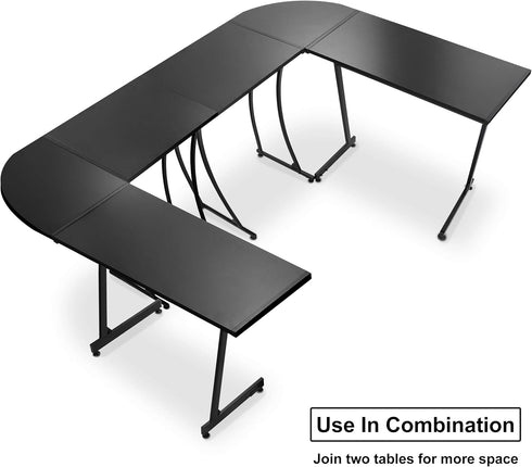 58'' ZENY L-Shaped Gaming Desk Computer Corner Desk Reversible Table Home Office Desk PC Workstation Study Writing Desk