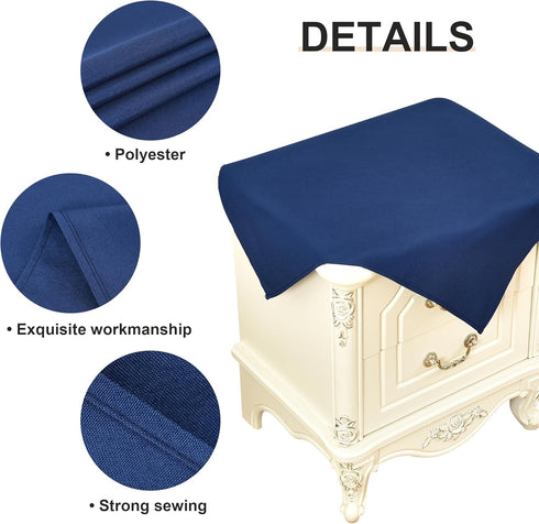 2 Pack 24 24 Inch Wolkemer Small Square Tablecloth x Washable Fabric Table Cloth Navy-Blue Table Cover for Nightstand