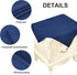 2 Pack 24 24 Inch Wolkemer Small Square Tablecloth x Washable Fabric Table Cloth Navy-Blue Table Cover for Nightstand