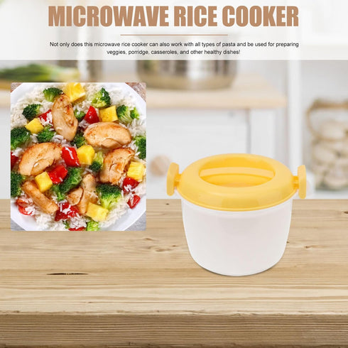 CALLARON Soup Microwave Rice Cooker Steamer Bowl: Portable Food Steamer Pot for Pasta, Fish, Vegetables, Ramen (Random
