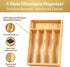 Umilife Bamboo Kitchen Drawer Organizer, 8.25 Inch Silverware Utensils Tray Holder for Small Drawer, Wood Caddy for Flatware Cutlery Knives by Umilife