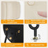 12.6" D12.6" W17.32" UHBD036W YMYNY Vanity Stool Chair, Pumpkin Style Faux Leather Stool, Pouf Couch Stool, Modern