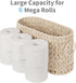 GRANNY SAYS Toilet Paper Storage, Bathroom Organizer for 6 Mage Rolls, Wicker Storage Basket Free Standing, Toilet
