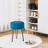 WROCFURSTAR Velvet Ottoman,Vanity Stool,Dressing Table Seat with Metal Leg Vanity Chair for Bedroom, Living Room