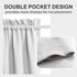 Aquazolax Rod Pocket French Door Curtain Drapes, 25x72-Inch Blackout Panel, Greyish White