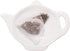 HIC Kitchen Fine White Porcelain Tea Bag Holder Caddy, Teapot Design