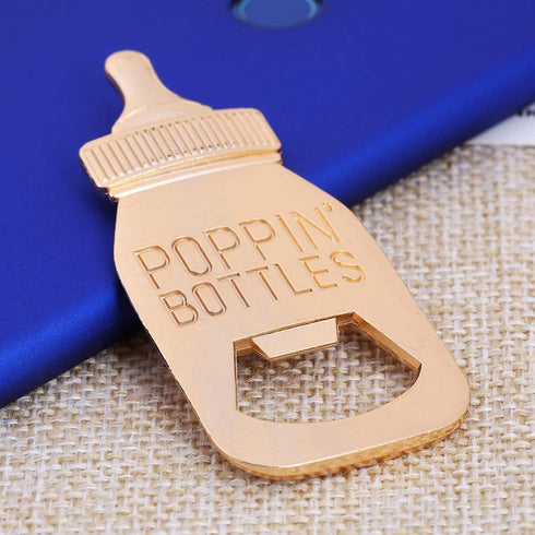 12 packaging 12pcs pcs Baby Shower Return Gifts for Guest Supplies Poppin Baby Bottle Shaped Bottle Opener