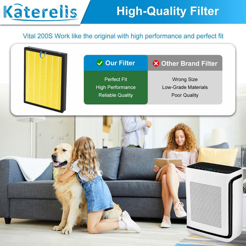 Vital 200S Pet Allergy Air Purifier Replacement, Compatible with LEVOIT Vital 200S, 3-in-1 Filter, 2 PACK