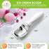 Commercial Frozen Spring Chef White Ice Cream Scoop with Comfortable Handle - Heavy Duty Metal Ice Cream Scooper