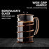 OVENTE 27 Ounce French Press Coffee & Tea Maker, Durable Borosilicate Glass, 4 Filter Stainless Steel Plunger System