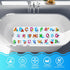 40 16 Inch, Linoows Baby Bath Tub Mat, Extra Large Non Slip Kids Cartoon Bathtub Shower Mats with Suction Cups & Drain