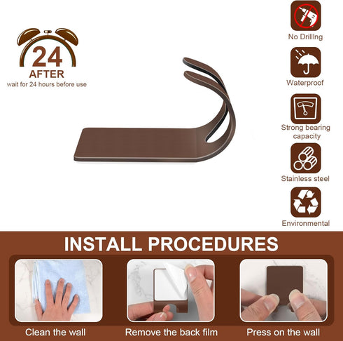 4 Packs CGBE Razor Holder for Shower, Shaver Holder and Hooks, Self Adhesive Wall Mounts for Bathroom, Damage Free