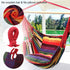 Hammock Hammock 300Lbs Hammock Chair Hanging Rope Swing Seat for Indoor Outdoor, Sturdy Cotton Weave Swing, Max Hanging