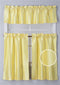 Elegant Home Decor Elegant Home Collection 3 Piece Solid Color Faux Silk Blackout Kitchen Window
