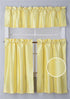 Elegant Home Decor Elegant Home Collection 3 Piece Solid Color Faux Silk Blackout Kitchen Window