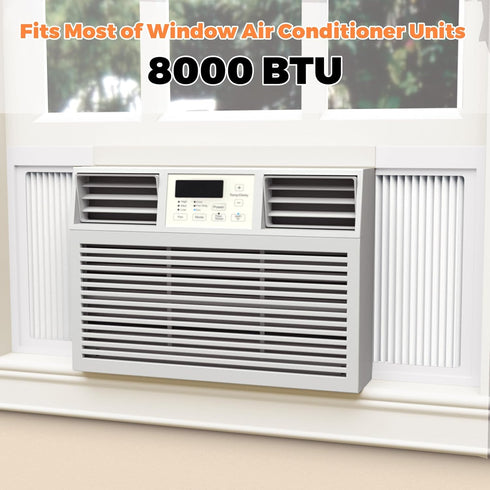 GCGOODS Window Air Conditioner Side Panels with Frame, Adjustable Kit for 8,000 BTU Units