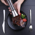 Pepper Grinder or Salt Grinder with Adjustable Coarseness, Ceramic Blades, Refillable Tall Glass Body (6OZ, 7.5")