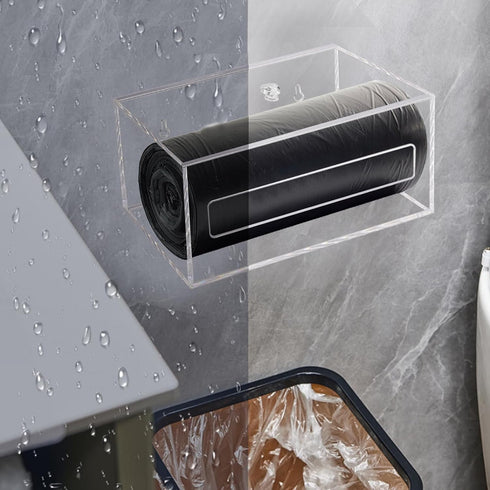 Acrylic Trash Bag Holder Dispenser for Wall Mount - Organize Your Garbage Bags