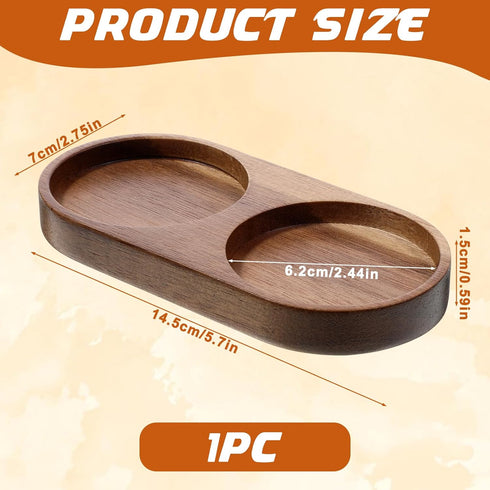 YQQYG Salt and Pepper Grinder Mill Tray, Salt And Pepper Holder, Acacia Wood Tray, Fit Many Mills & Shakers, Grinder