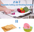 NiHome Over the Sink Cutting Board with Collapsible Colander, 2-In-1 Draining Board, 11"x17.7"