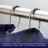 2LB Depot Wide Shower Curtain Rings/Hooks Set, 12 Rings, Decorative Brushed Satin Nickel Finish, Rustproof