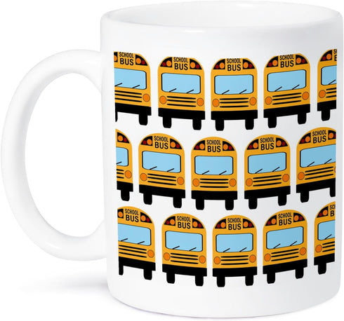 3dRose mug_183198_1 School Bus Ceramic Mug, 11-Ounce