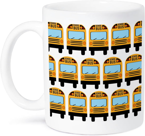 3dRose mug_183198_1 School Bus Ceramic Mug, 11-Ounce