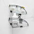 2 Pack 304 24cmx24cm 6mm, Glass Shower Corner Shelves - Floating Bathroom Shelves Tempered Glass Shelf with Rails SUS
