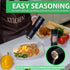 Gravity Electric Salt and Pepper Grinder Set - Adjustable Coarseness, One-Handed Operation, Battery Powered, Black