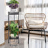 30'' 2 LUBORN Plant Stand Indoor Outdoor, Tall Plant Stands, Tier Metal Planter Stand, Flower Stand Plant Pot Holder