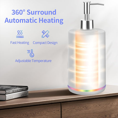 Set, Oil Warmer for Massage, Yofuly Heated Body Lotion Dispenser Device with Gua Sha Roller Electric Massage Oil Gel
