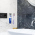 2Pack Wall Mounted Toothbrush Holder with Cover, Bathroom Organizer for Shower, Grey