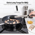 U-Taste Heat Resistant Silicone Kitchen Tong, 16 inch Extra Long Cooking Tong, Non Stick Rubber Tips, Black