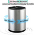 Extra Large Kitchen Utensil Holder, 360° Rotating Stainless Steel Storage Caddy for Flatware and Cooking Tools