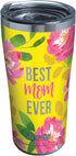 Tervis Best Mom Ever Yellow Floral Insulated Tumbler Travel Cup, Keeps Drinks Cold & Hot, 20oz Legacy