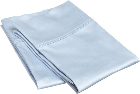 Superior 700 Thread Count Egyptian Cotton Pillowcase Bed Set - King, Light Blue - Includes Two Pillowcases