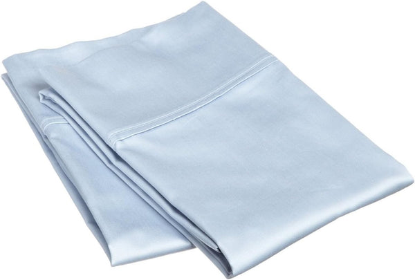 Superior 700 Thread Count Egyptian Cotton Pillowcase Bed Set - King, Light Blue - Includes Two Pillowcases