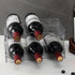 Stackable Wine Racks Countertop, Wine Bottle Holder for Cabinet & Fridge, Plastic Organizer Holds 6 Bottles