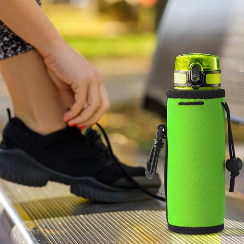 Remerry Water Bottle Bag Carrier with Adjustable Strap, Insulated Neoprene Sling Sleeve Canteen Flask Water Bottle