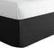 Luxury Hotel Tailored Bed Skirt, Box Pleats, Twin Size, 14 Inch Drop, Black