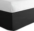 Luxury Hotel Tailored Bed Skirt, Box Pleats, Twin Size, 14 Inch Drop, Black