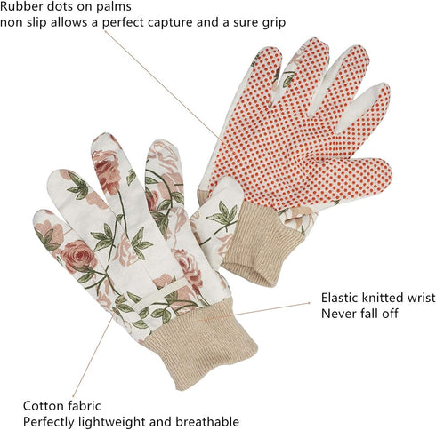 Yopay 6 Pairs Gardening Gloves for Women, Soft Jersey Cotton Working Gloves for Men, Planting and Fishing