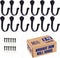 Single Prong Wrought Iron Hooks: Vintage Hand Forged Classic Hook Set, Rustic Curved Metal Fasteners, Set of 12