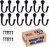 Single Prong Wrought Iron Hooks: Vintage Hand Forged Classic Hook Set, Rustic Curved Metal Fasteners, Set of 12