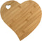 Heart Shaped Charcuterie Board, Unique Wooden Cutting Board for Meat and Cheese Platter (Bamboo)
