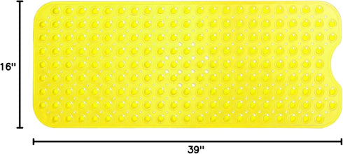 39x16 Extra-Long Non-Slip Bathtub & Shower Mat (Smooth/Non-Textured Tubs Only) Safe, Clean, Machine-Washable, Superior