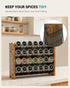 4 Countertop/Wall 28 14" 9.4" NESAPTO Spice Rack Organizer for Cabinet, Wooden Tier Vertical Seasoning Organizers